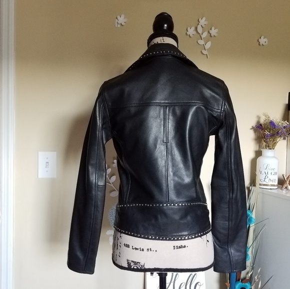 The Kooples Leather Moto Jacket New - Picture 5 of 12